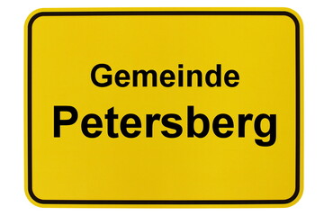 Illustration eines Ortsschildes der Gemeinde in Hessen