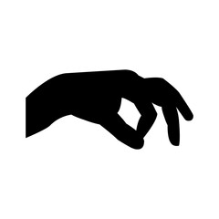 Hand symbol icon vector. Hand illustration sign. Symbol shown by the hand sign.