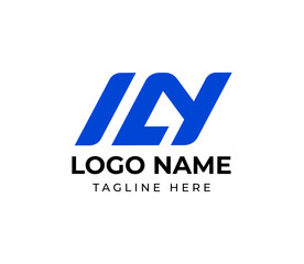 Abstract letter ILY logo design template