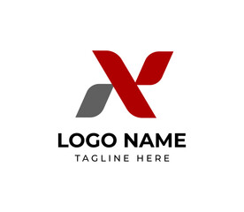 Abstract monogram AY or N logo design template