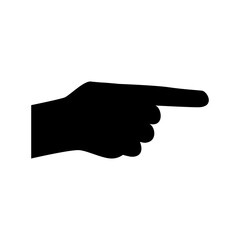 Hand symbol icon vector. Hand illustration sign. Symbol shown by the hand sign.