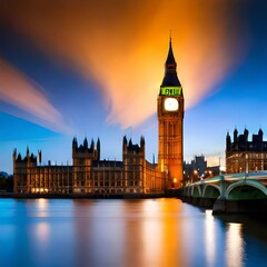 Fototapeta premium houses of parliament generating by AI technology