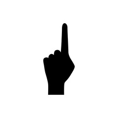 Hand symbol icon vector. Hand illustration sign. Symbol shown by the hand sign.