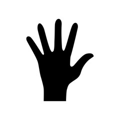 Hand symbol icon vector. Hand illustration sign. Symbol shown by the hand sign.