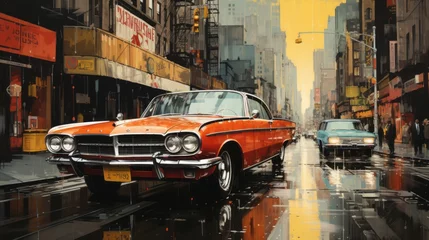 Wall murals Vintage cars Vintage car in New York