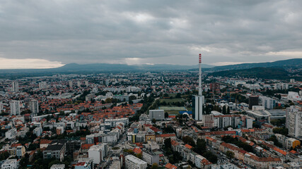 Aerial view of Zagreb street. - 646278762