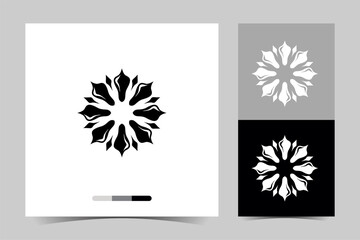 Vector minimalist flowers and leaves black and white,  luxury products, florist emblems, organic cosmetics packaging 