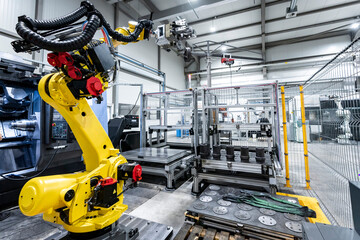 Robotic arm with metal processing machinery