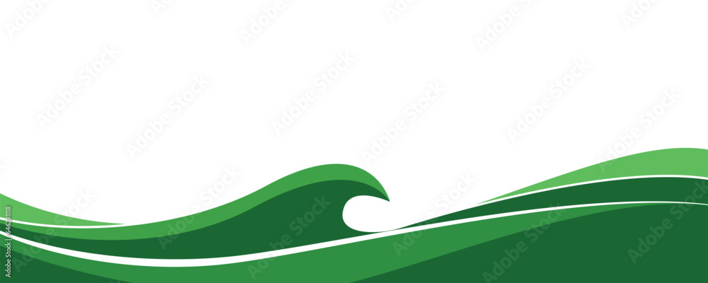 Wall mural modern banner background design. banner template with dynamic wave shapes.