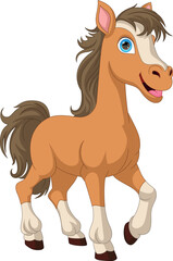 cartoon cute horse