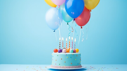 birthday cake with candles