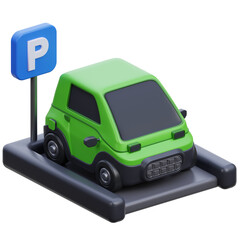 parking area 3d icon design