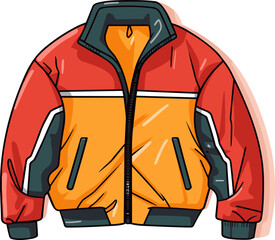 Fashion 90s. Retro sportswear, jacket, 90's flat style clothing. Vector