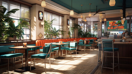 Fototapeta premium Inside restaurants and cafes