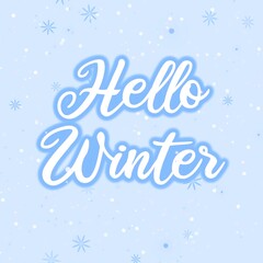 Winter merry christmas lettering