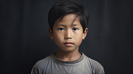 Portrait of the Lao Child in the rural