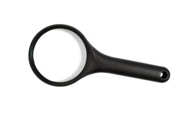 loupe sur fond transparent
