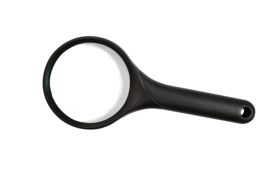 loupe sur fond transparent