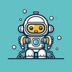 Fototapeta premium Scuba tank mascot for a company logo. Generative AI
