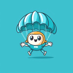Parachute mascot for a company logo. Generative AI