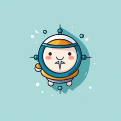 Compass mascot for a company logo. Generative AI