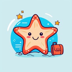 Starfish mascot for a company logo. Generative AI