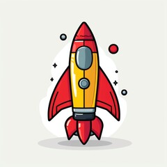 Rocket ship mascot for a company logo. Generative AI
