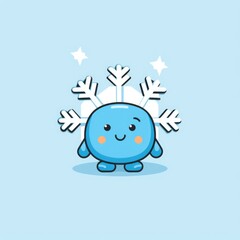 Snowflake mascot for a company logo. Generative AI