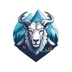 Mountain mascot for a company logo. Generative AI