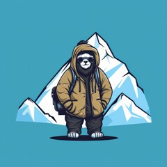 Mountain mascot for a company logo. Generative AI
