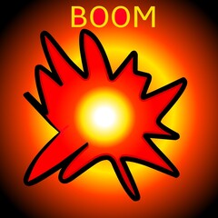 Boom. Elegant explosion illustration design.