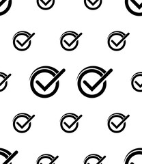 Tick Mark Icon Seamless Pattern Y_2211001