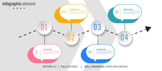 Infographic template elements.
