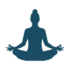 Yoga Lotus position, meditation, peace, om svg cut file. Isolated vector illustration.