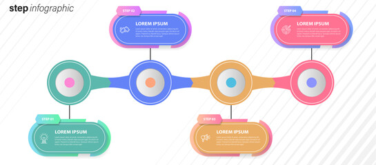 Infographics design vector and business icons with 4 options.
