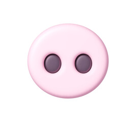 Fototapeta premium Pig nose icon 3d, great design for any purposes. Design element. Vector icon. Cute funny character. Vector design