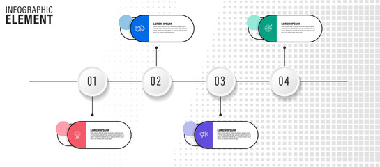 Set of infographics elements in modern flat business style
