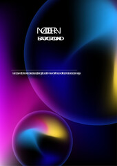 Vector colorful gradient abstract poster background template