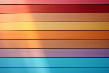 Colorful fence slats in minimalistic style wallpaper