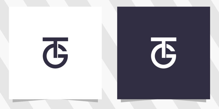 letter tg gt logo design