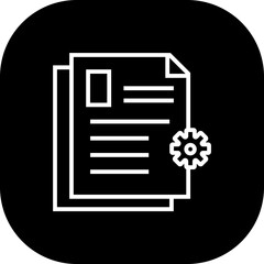 File manage human resources icon with black filled line outline style. file, business, document, management, information, folder, data. Vector Illustration