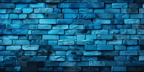 blue brick wall