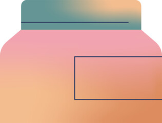 Moisture cream linear icon with color gradient