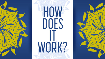 How Does It Work Mandala Blue Gold Left Right Horizontal Text 
