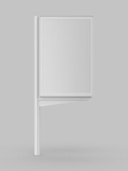 Blank Digital Floor Standing Sign Holder totem poster light advertising display stand. 3d illustration.