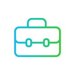 Job human resources icon with blue and green gradient outline style. business, job, work, symbol, management, set, line. Vector Illustration