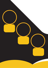 food flyer design black orange white
