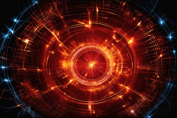 Fototapeta premium generative AI, Energetic abstract cosmic ray background