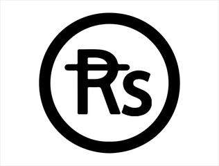 Pakistan rupee sign vector art