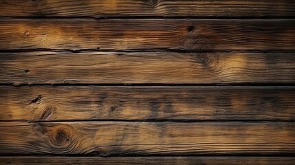 Overhead view of old dark brown wooden table, Wood texture background. Top view of vintage wooden table with cracks 